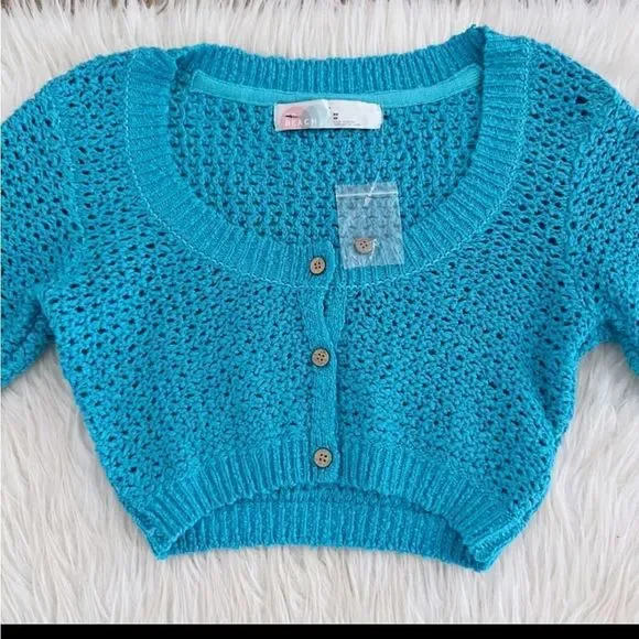 Free People Blue Knit Cardigan - Picture 3 of 9